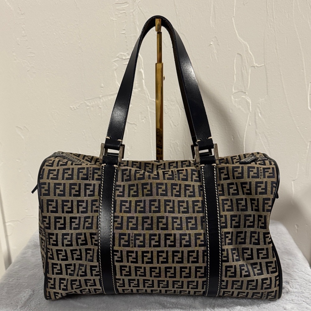Fendi Zucca Barrel Bag